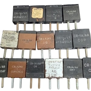 Radio Crystals Misc Set Of 15 Vintage Antique Collectible Crafts Untested