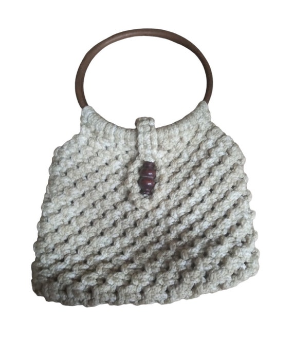 Macrame Boho Shoulder Bag Vintage Collectible Fash