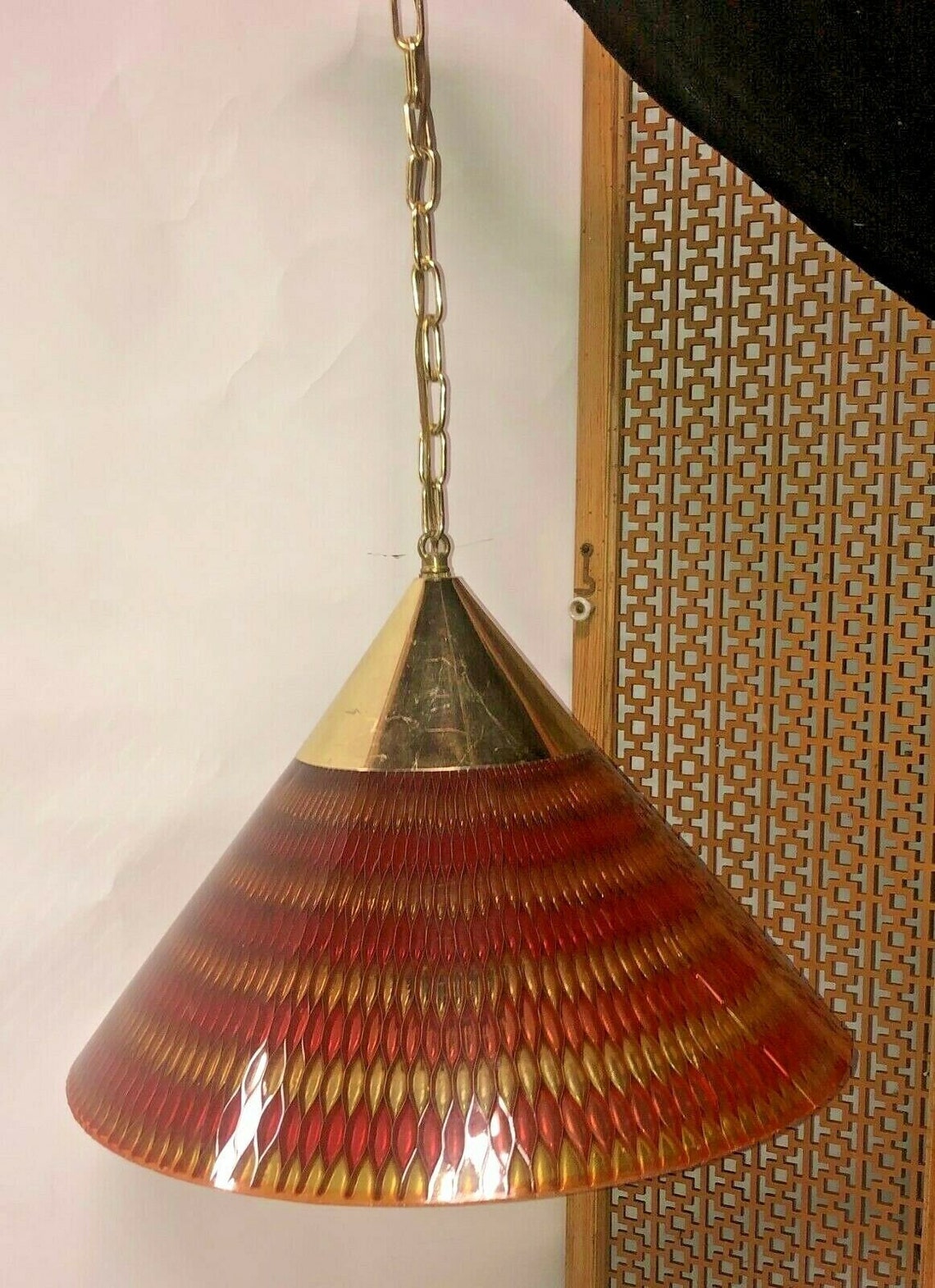 1960's Mid Century Modern MCM Hanging Light Chandelier Etsy