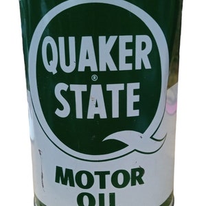 Quaker State-motorolieblik Vintage auto-onderhoudsgarage voor verzamelaars