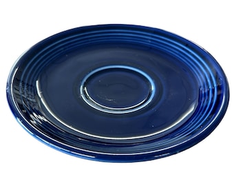 Fiesta - Cobalt Blue Saucer Plate Dish Homer Laughlin Ceramic Tea Set Kitchen