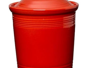 Fiesta - Scarlet Red Large Canister Homer Laughlin HLC Ceramic