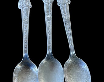 Carlton Silverplate Silver Spoons Marie, Yvonne, and Cecile set of 3