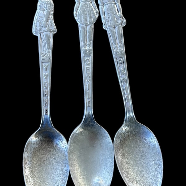 Carlton Silverplate Silver Spoons Marie, Yvonne, and Cecile set of 3