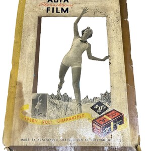 Agfa Film Reklama antyczna Tekturowy wycięty znak