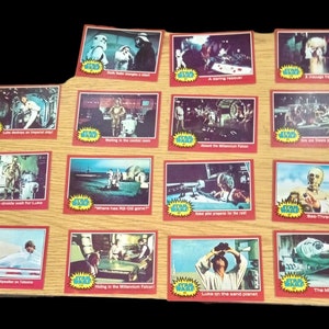 Carte collezionabili e adesivi di Star Wars, oggetti da collezione vintage