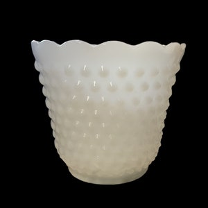 Fire King Vintage White Vase Hobnail Pattern Milk Glass