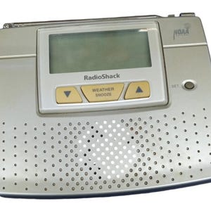 Alerte météo RadioShack, radio vintage de collection, préparation d&#39;urgence nostalgique