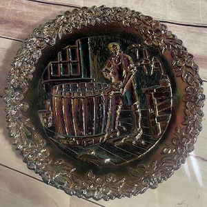 Vintage Carnival Glass Fenton Annual Decorative Collectors Plate 1974