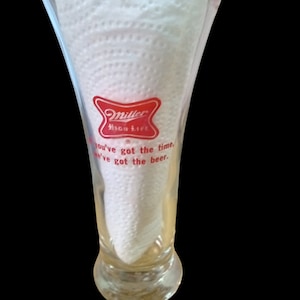 Verre à bière vintage Miller High Life, décoration de collection