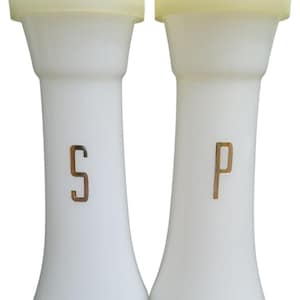 Salero y pimentero Tupperware blancos, estilo vintage retro, artículos de cocina coleccionables