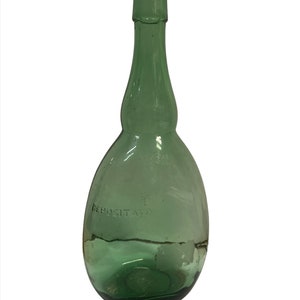 Vintage Antike Grün Whisky Alkohol farbige Runde Glas Flasche Flasche Barware