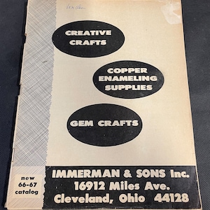 Vintage Immerman & Sons Inc Creative Crafts Catalog Cleveland Ohio