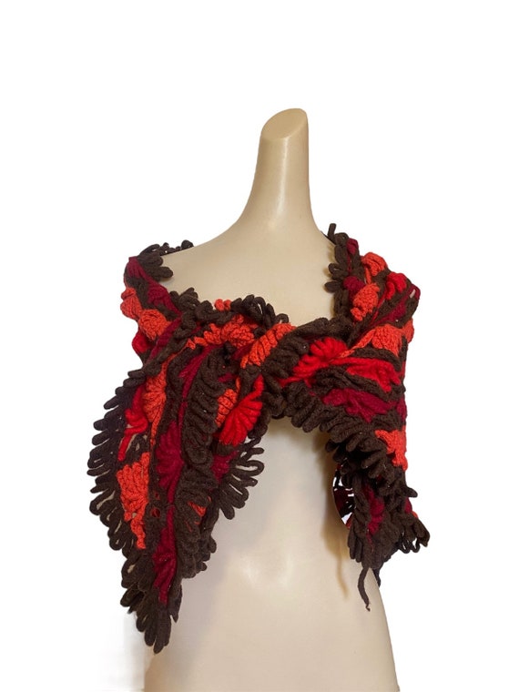 Handmade Vintage Crocheted Women's Shawl