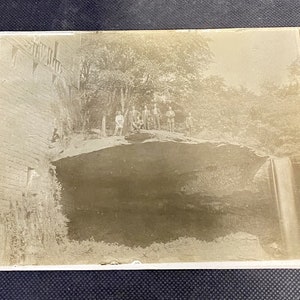 RARE Photo on Glass of Mill Creek Park&#39;s (Youngtown Ohio) Lanterman&#39;s Mill (OH)