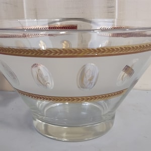 Ciotola per insalata in vetro trasparente Anchor Hocking Mid Century Modern vintage MCM, grano