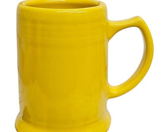 Fiesta - Daffodil Yellow Beer Stein Pint Mug Ceramic Homer Laughlin Drinkware