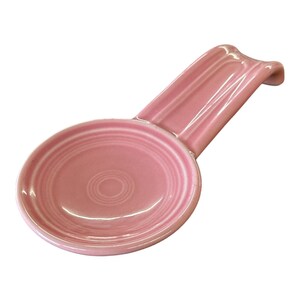 Fiesta - Peony Pink Spoon Rest Homer Laughlin Ceramic Kitchenware Baking Cook