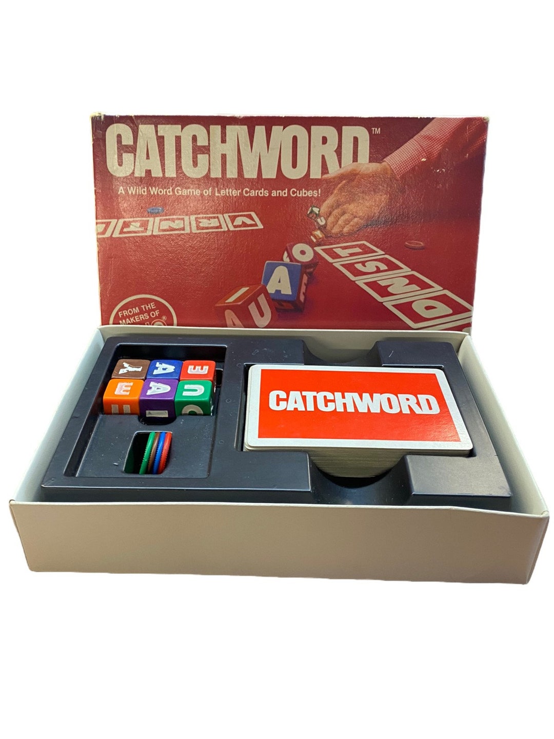 Catchword a Wild Word Game of Letter Cards and Cubes by the Etsy
