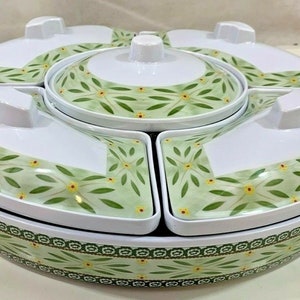 Temp-tations Ovenware By Tara Old World Condiment Tray W/ Lids