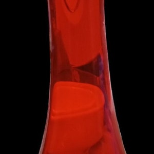 L.E. Smith Red Swung Glass Vase Home Decor Vintage Collectible 1960s