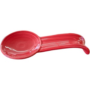 Fiesta - Scarlet Red Spoon Rest Homer Laughlin Ceramic Kitchenware Baking Cook