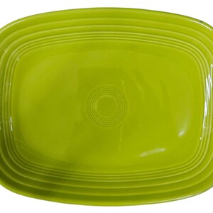 Fiesta - Lemongrass Green Rectangular Platter Homer Laughlin Ceramic Dish Dining