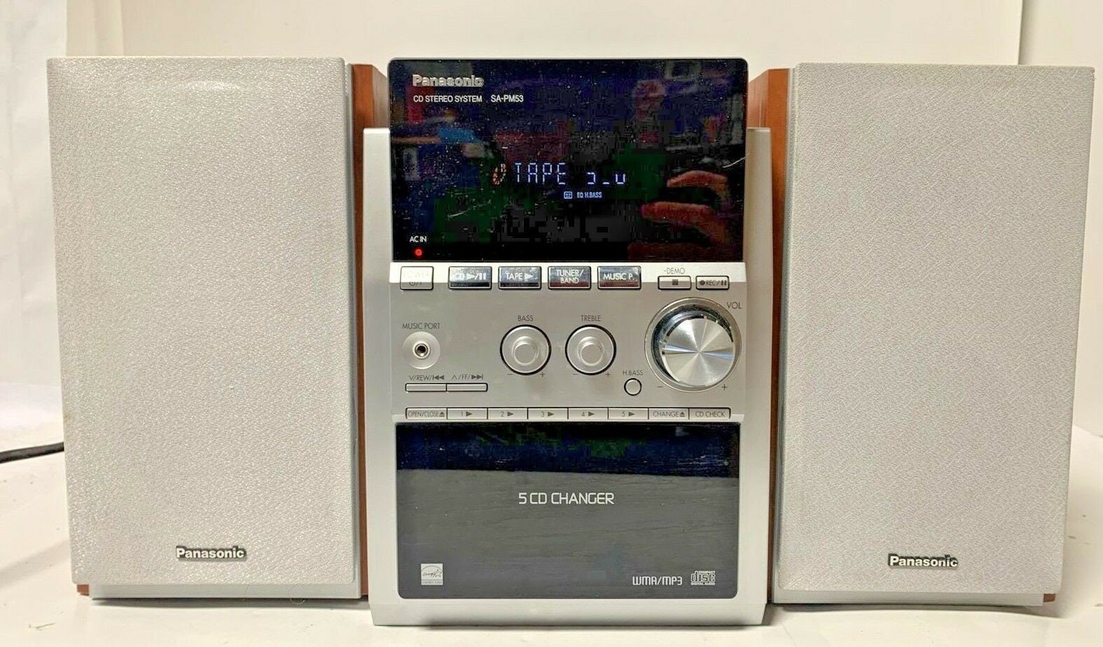 Mcm Panasonic Sa Pm53 Compact Bookshelf Stereo System Am Fm Etsy