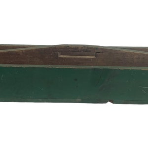 Rustic Wooden Toolbox with Handle Green Painted