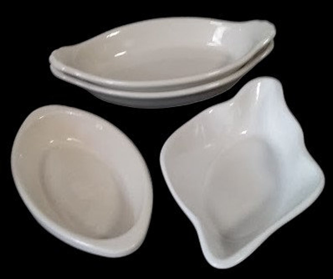 Lot De 5 Plats De Service Ovales Et Bols Rectangulaires Vintage – Occasion
