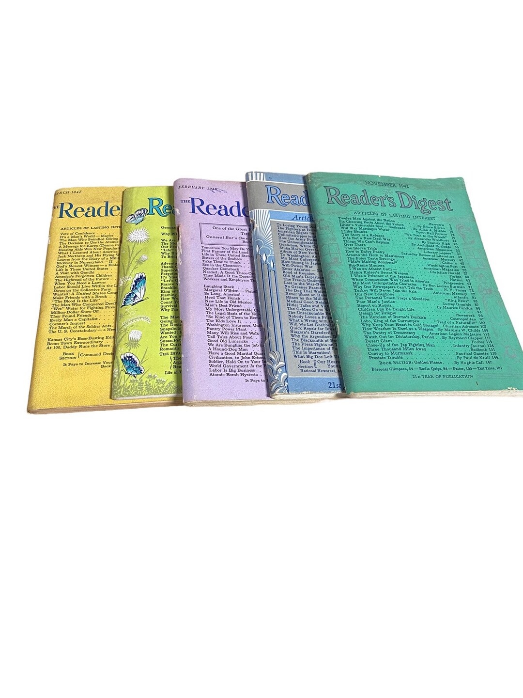 Lot of 5 Vintage Reader's Digest Books From 1942-1947 - Etsy
