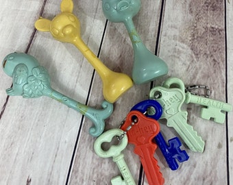 Plakie Toys of Youngstown Ohio (OH) Vintage Baby Rattles and Keys