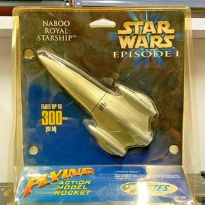 NIB Star Wars Naboo Royal Starship Flying Action Model Rocket Episode I Estes image 1