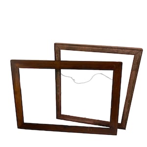 Antique Stained Maple and Mohagany Wood Frame Set, Solid Wood Empty Frame