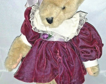 Vintage Fluffy Vanderbear Music Soiree The Purple Velvet Collection With Tag