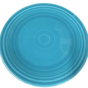 Fiesta - Vintage Turquoise Luncheon Plate Ceramic Setting Homer Laughlin Kitchen