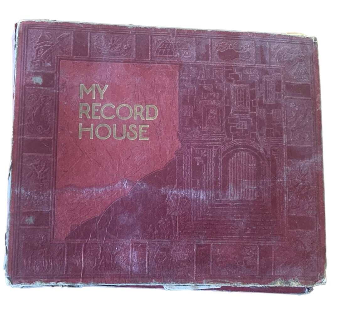 My Record House Vintage 1950s Red Record Book 11 45RPM Records Kids