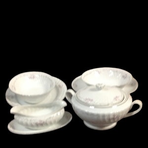 Genuine Vintage Porcelain China Gold Standard Serving Bowls Platters Gravy Boat