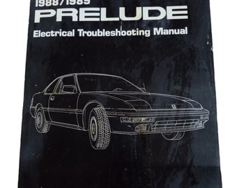 Honda 1988/1989 Prelude Electrical Service Manual Vintage Sammlerauto