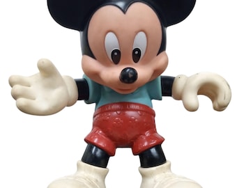 Figura de juguete de Mickey Mouse de Disney de 8,5 pulgadas, vintage, coleccionable, nostálgica, de los años 80