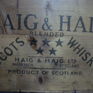 Vintage Haig & Haig Scots Whiskey Wood Crate