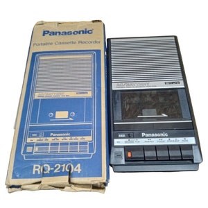 Panasonic Portable Cassette Recorder Vintage Collectible Nostalgic Original Box