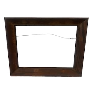Antique Stained Oak Wood Frame, Solid Wood Empty Frame