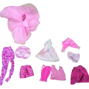 Barbie Pink Clothes Lot Set Of 10 Doll Clothes Vintage Collectible Nostalgic