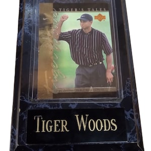Tiger Woods Sammelkarten Plakette Vintage Sammlerstücke Sport Erinnerungsstücke