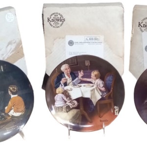 Norman Rockwell Heritage Collector Borden Vintage Knowles China Set van 3