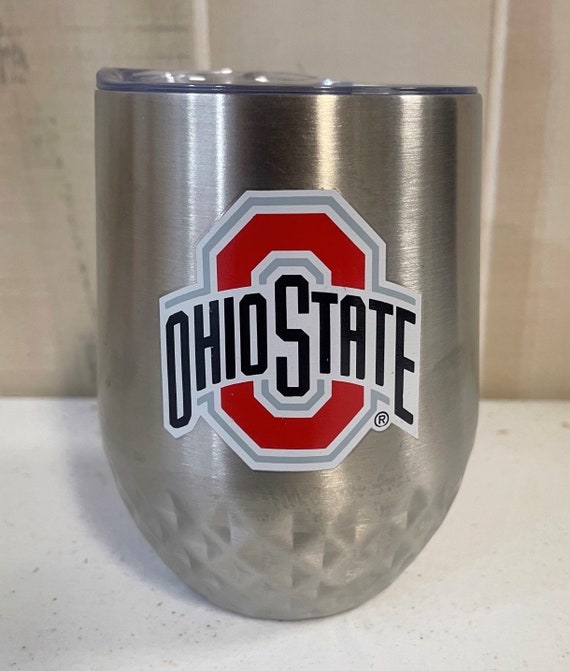 Ohio State Buckeyes Engraved 16oz Stainless Steel Travel Mug - Red