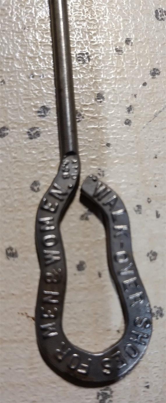 Vintage Shoe Button Hook Metal Gray For "Walk Ove… - image 3