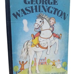 George Washington Children&#39;s Book Antique Collectible Historical 1936