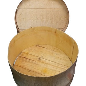 Cheese Wheel Box Wooden Vintage Collectible Rustic Decorative Storage 1950s